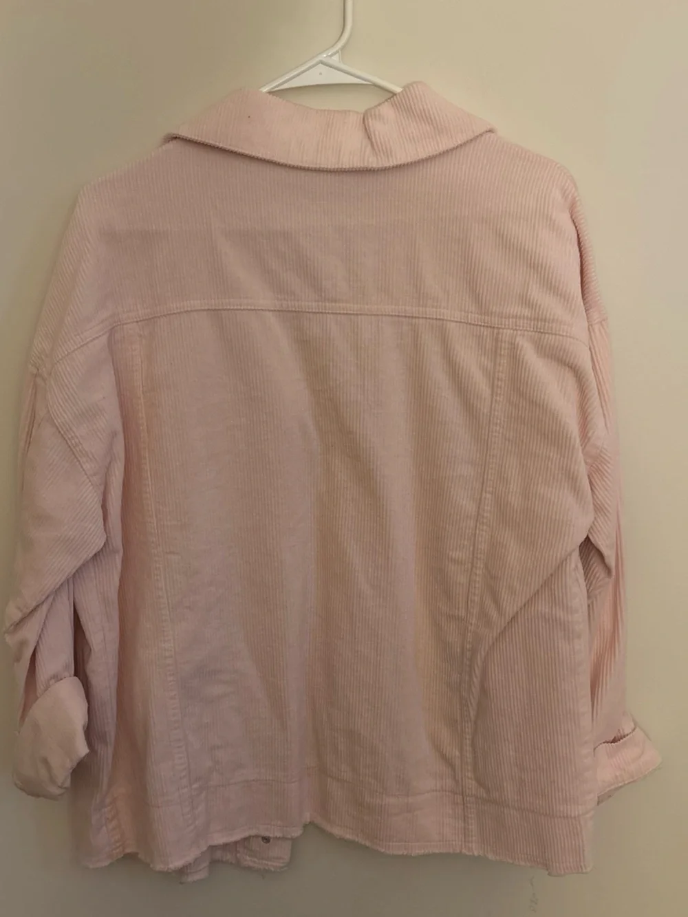 Francesca's Collections Pastel Pink Corduroy Jacket
